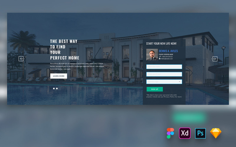 Download UI элементы "Hero Header for Real Estate Websites" / Hero Header for Real Estate Websites - UI элементы на тему графика uikit,website,widgets,dashboard,uidesign,heroheader,agency,business,blog,corporate,creative,bootstrap,landingpage,product,webdesign,restaurant,realestate,education,mobile app