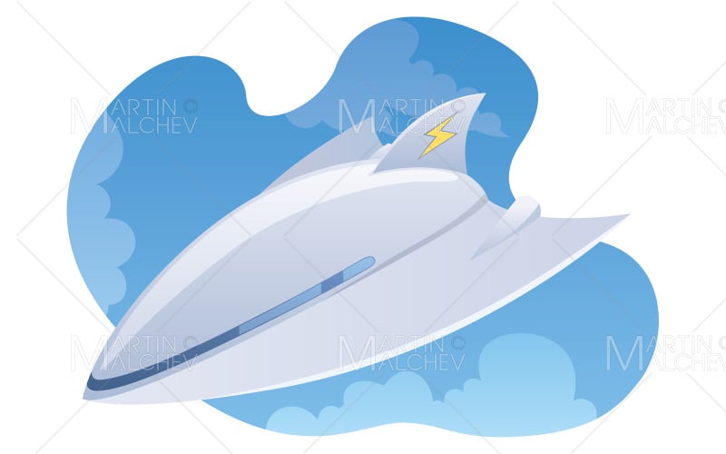 Download Иллюстрация "Electric Plane Flying" / Electric Plane Flying - Иллюстрация на тему графика airplane,technology,evtol,aeroplane,plane,vehicle,aircraft,transportation,aviation,electric,transport,innovation,passenger,air,drone,future,flying,motor,power,business