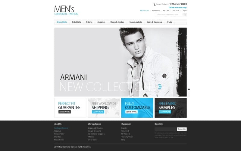 мужская мода magento theme