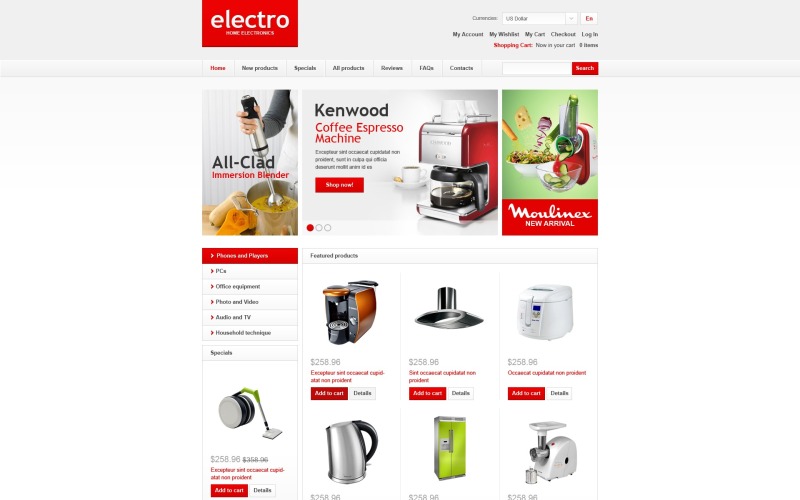 шаблон electro zencart