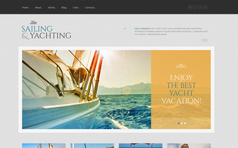 яхтинг отзывчивая тема wordpress