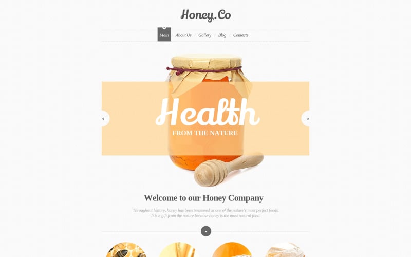 адаптивный шаблон сайта honey store