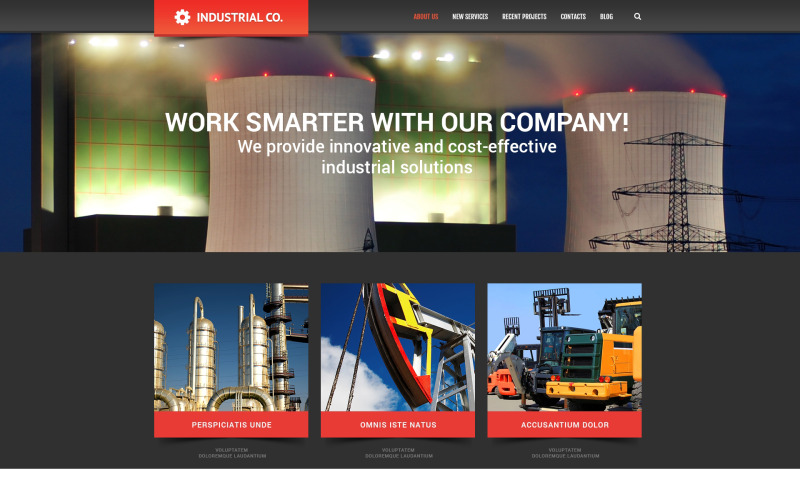industrial for evolution wordpress тема