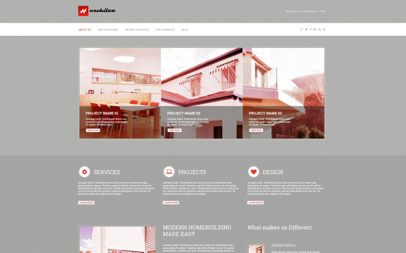 архитектура отзывчивая тема wordpress