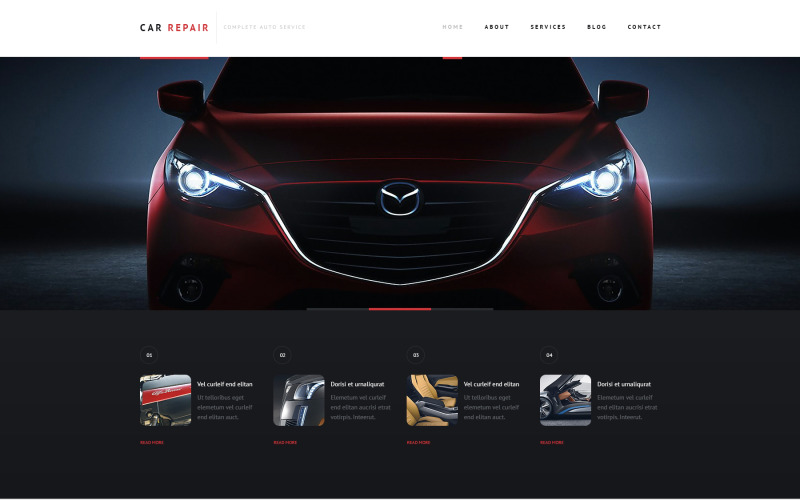 ремонт автомобилей отзывчивая тема wordpress