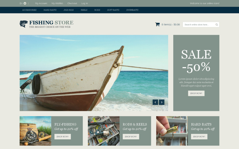 рыболовные принадлежности magento theme