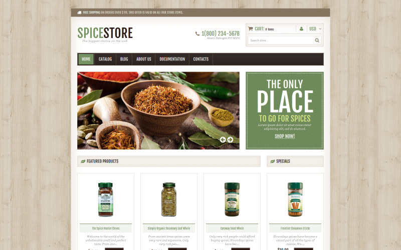 spice shop отзывчивая тема shopify