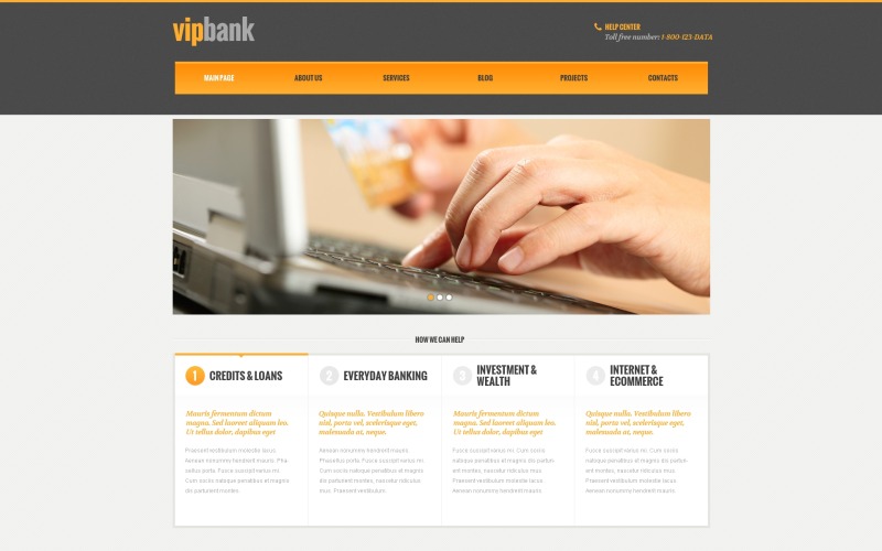 банк отзывчивая тема wordpress
