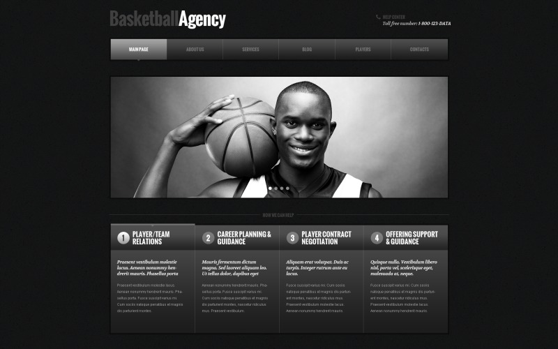 баскетбол отзывчивая тема wordpress