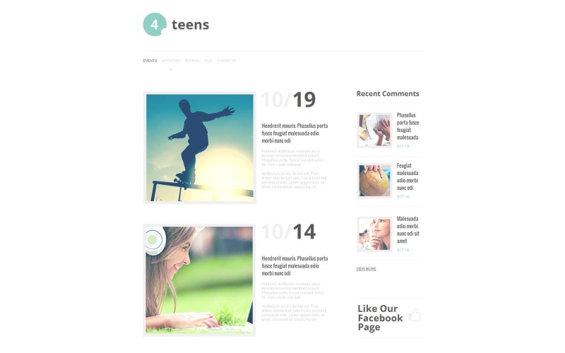 шаблон html teen club moto cms