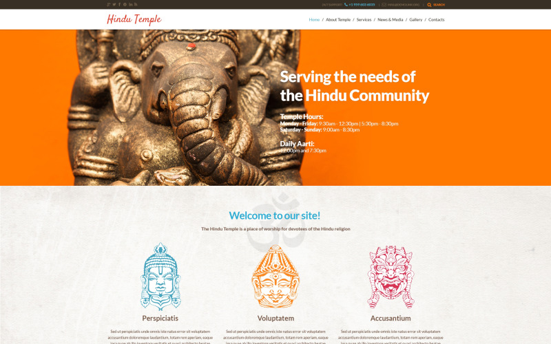 индуизм отзывчивая тема wordpress