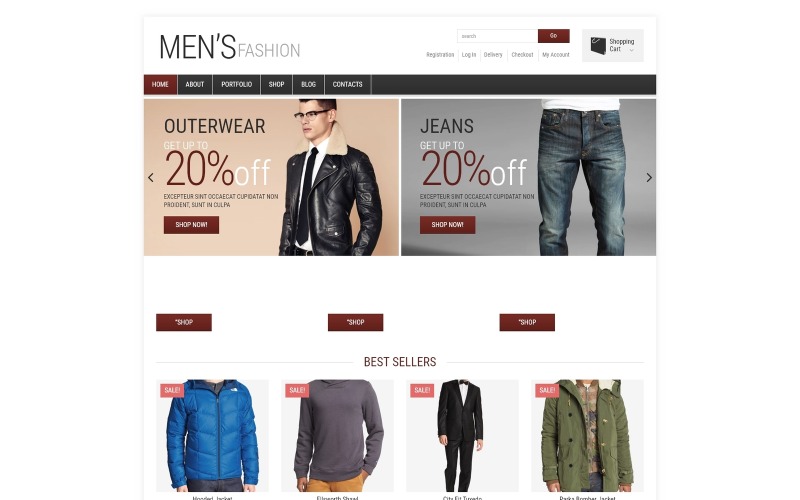 мужская мода woocommerce тема