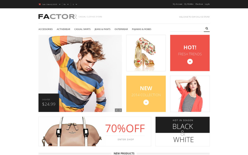 стиль фактор magento тема