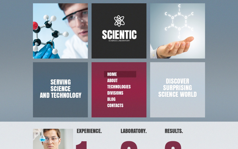 шаблон science lab drupal