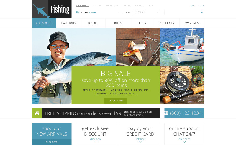 рыболовный шаблон zencart