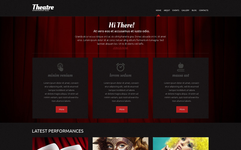 театр отзывчивая тема wordpress