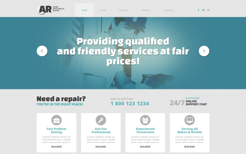 ремонт дома отзывчивая тема wordpress