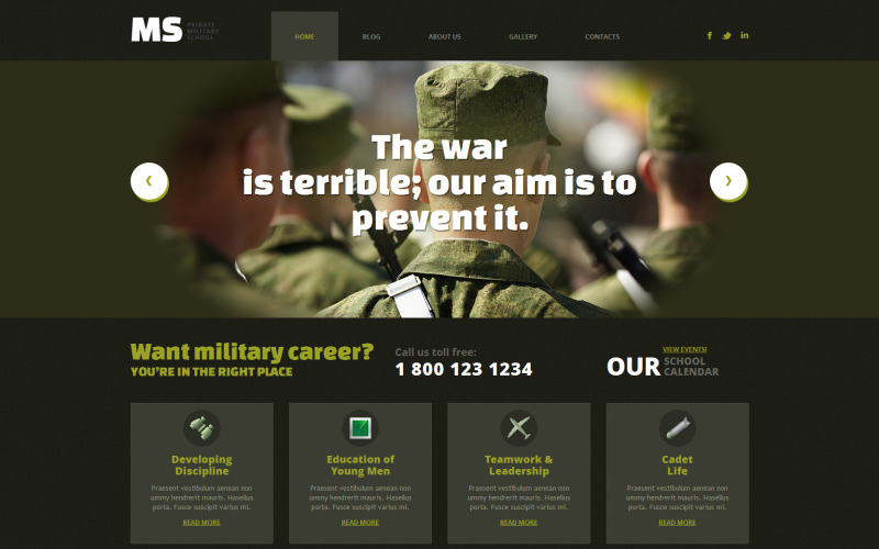 военная адаптивная тема wordpress