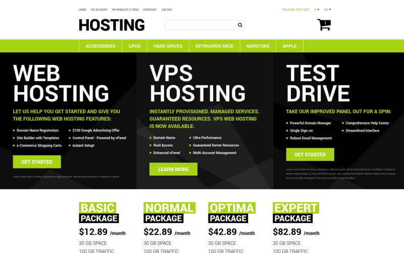 pro hosting store magento theme