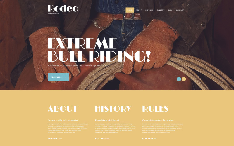 изысканная тема wordpress rodeo club
