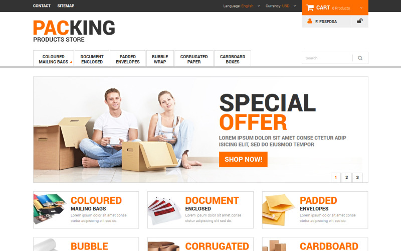 отличные упаковочные услуги тема prestashop