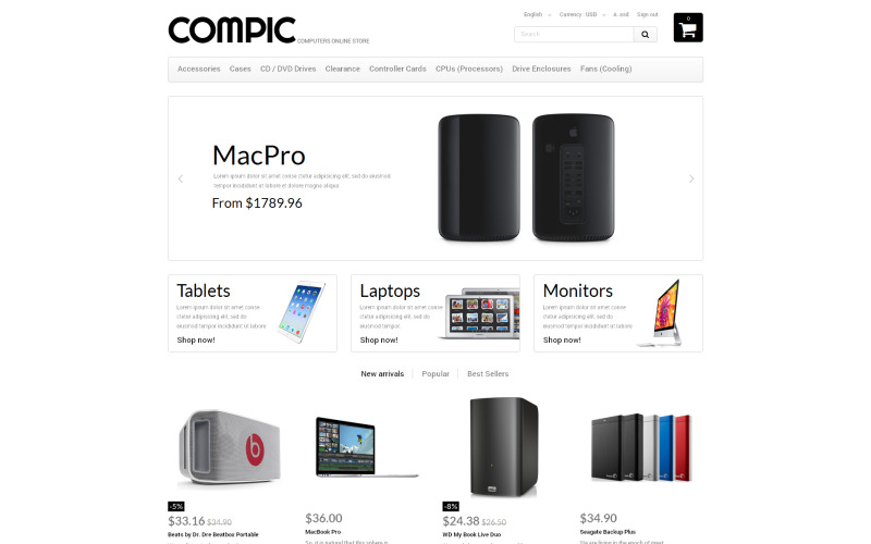 highend hardware prestashop тема