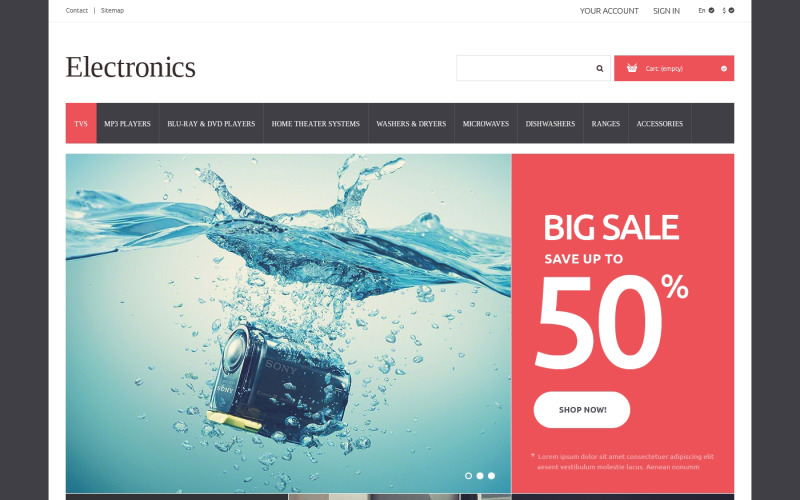 главная электроника prestashop тема