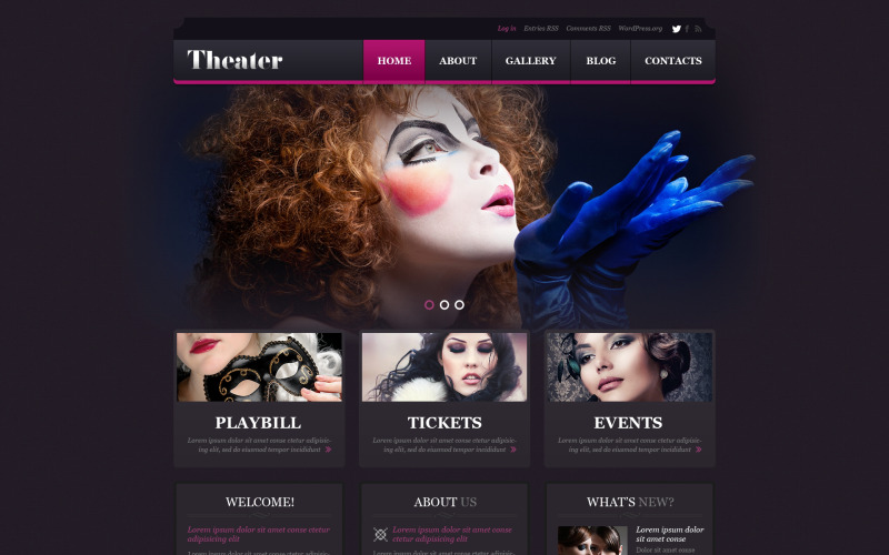 entertainment.theater шаблон wordpress тема