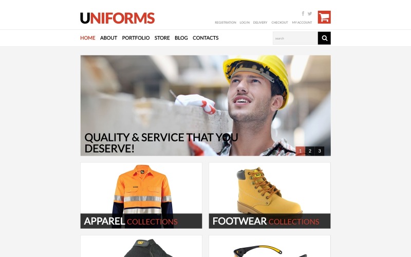 рабочая одежда тема woocommerce