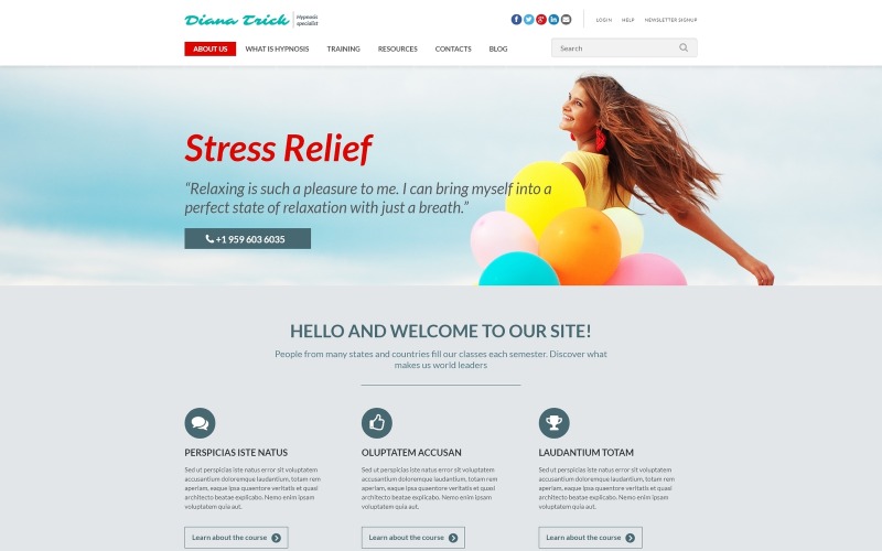 гипноз терапия шаблон joomla