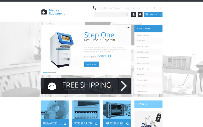 медицинская техника prestashop тема
