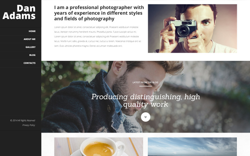 фотография онлайн портфолио wordpress тема