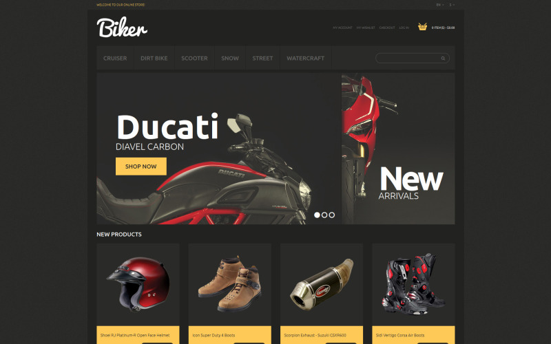 велосипеды и мотоциклы magento theme