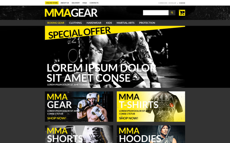 mma gear store virtuemart шаблон