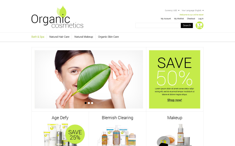 органическая косметика magento theme