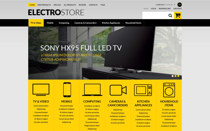techsavvy estore zencart шаблон