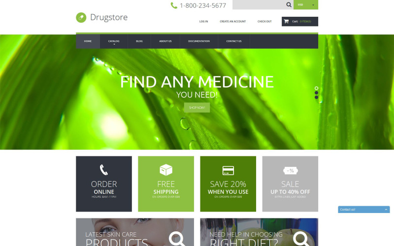 аптека shopify тема