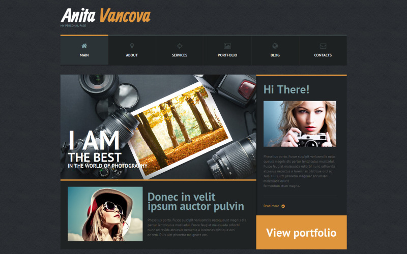 персональная страница отзывчивая тема wordpress