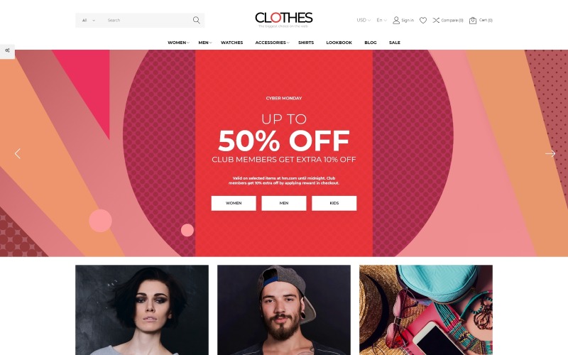 бренд одежды онлайн шаблон prestashop theme