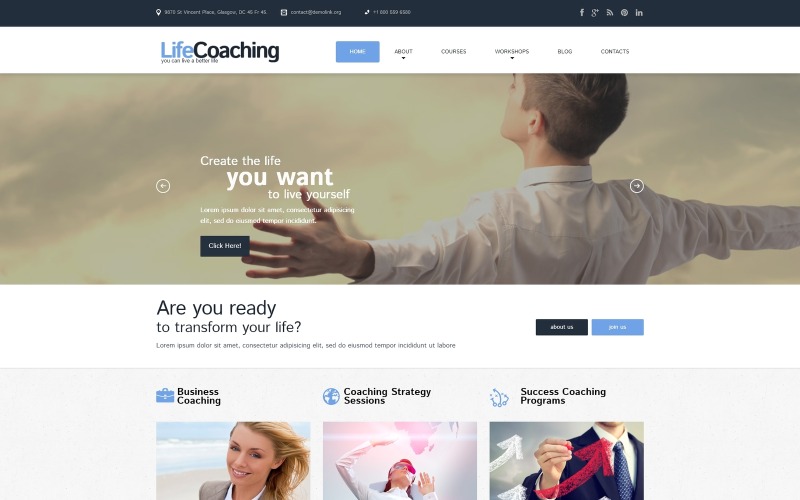 life coach отзывчивая тема wordpress