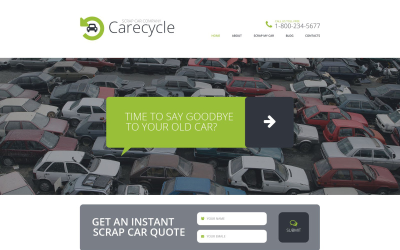 отзывчивый шаблон сайта car scrap yard