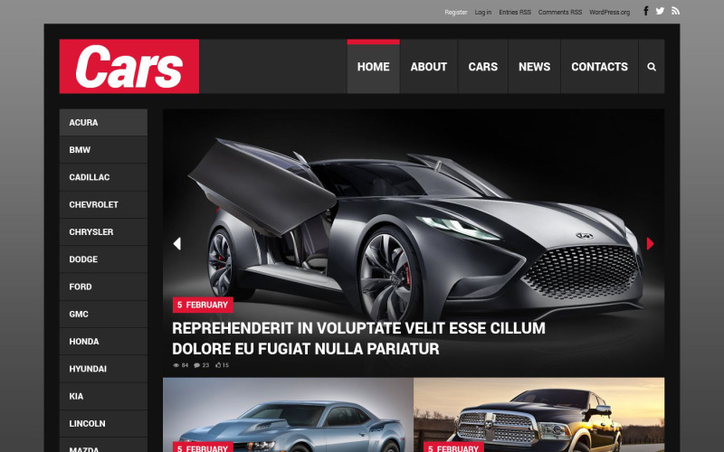 автомобильная адаптивная тема wordpress
