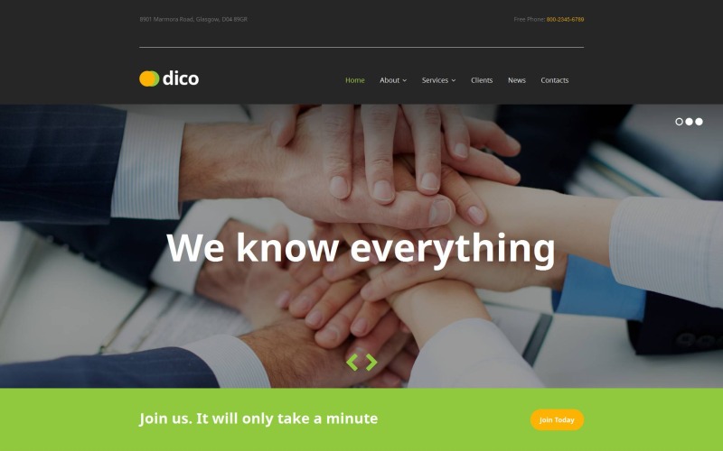шаблон business &amp; services moto cms 3