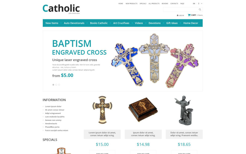 Catholic Church ZenCart Template