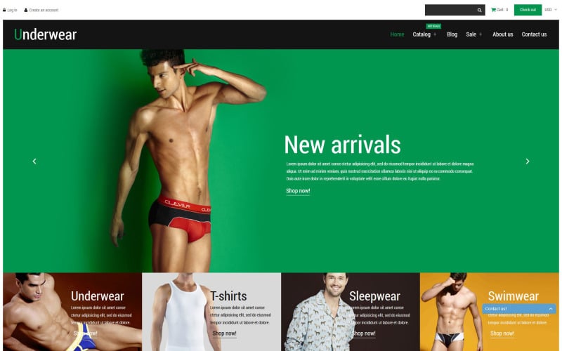 нижнее белье мода shopify тема