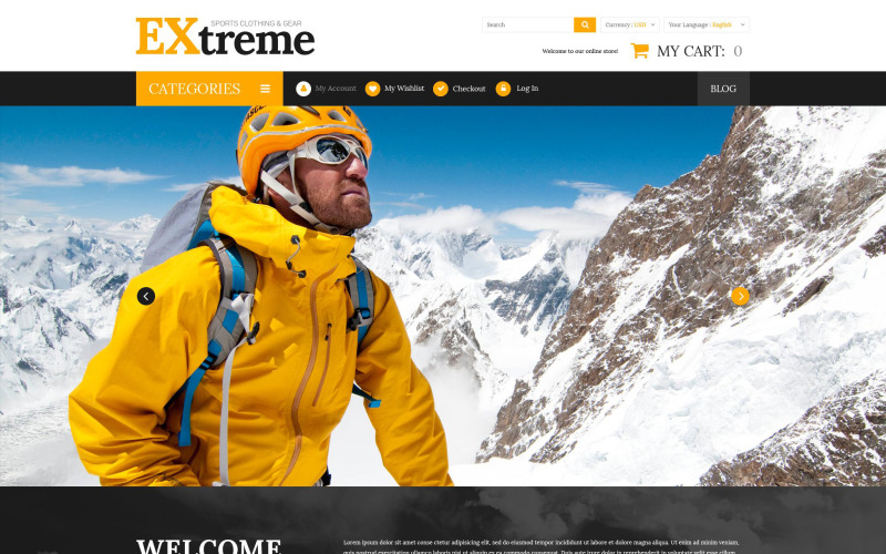 экстремальное спортивное снаряжение magento theme