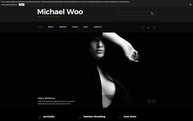 портфолио фотографа элегантный шаблон joomla
