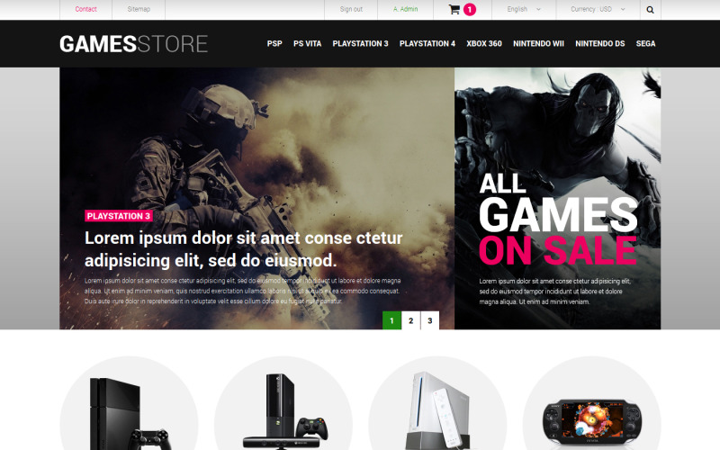 игровые приставки prestashop тема