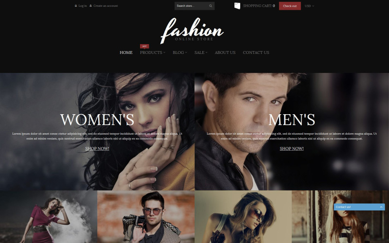 модный интернет-магазин shopify theme