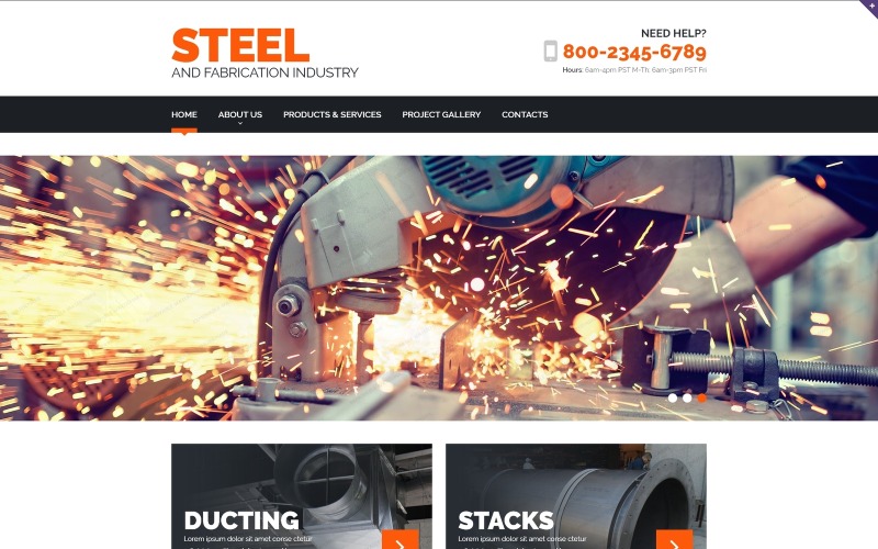 адаптивный шаблон сайта steelworks